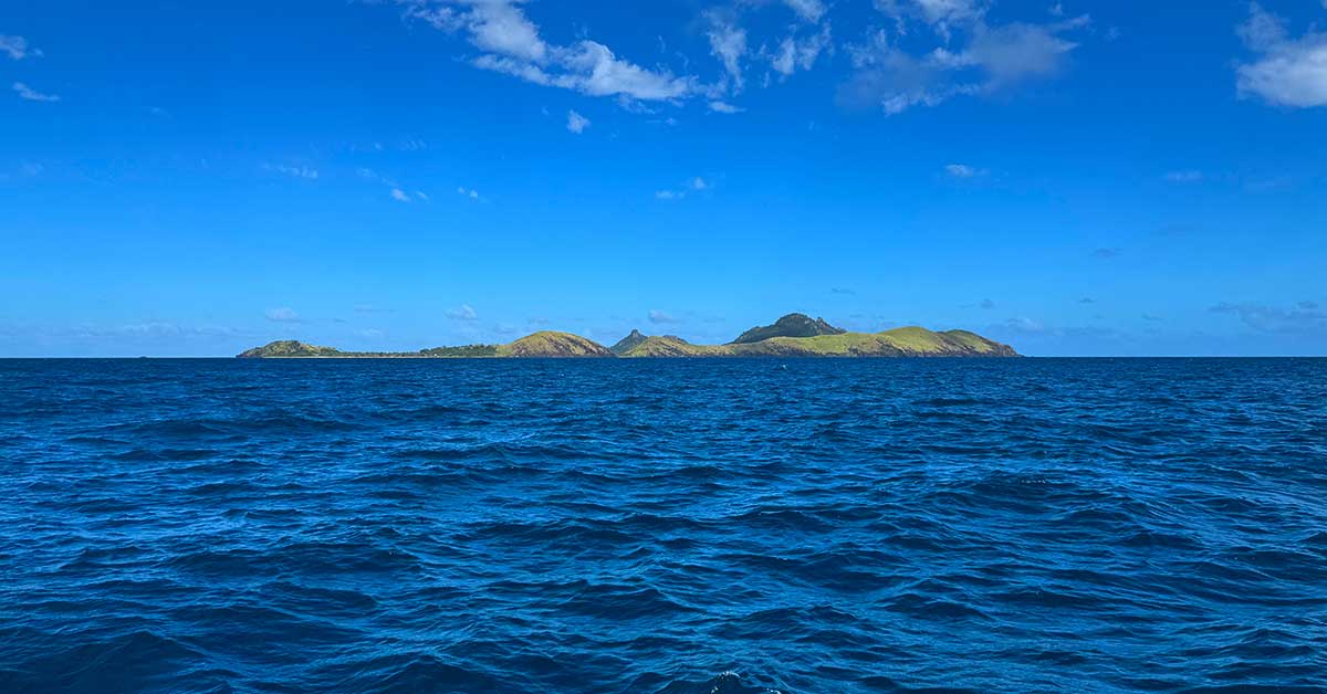 White sand beach and tropical water on Tokoriki Island, Fiji