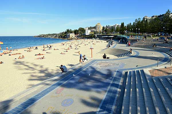 Coogee Beach Sydney with ocean pools and coastal cliffs