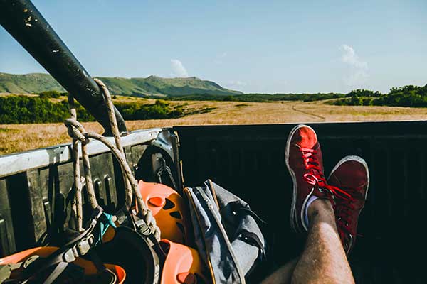 Comfortable closed shoes suitable for safari in Kenya